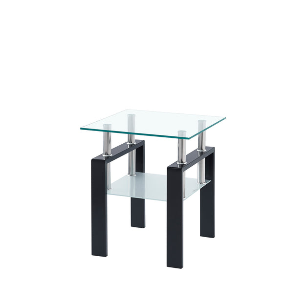 Streamdale Tempered Glass End Table Clear 3