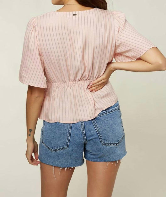 O'Neill Wes Stripe Top Pink Medium 3