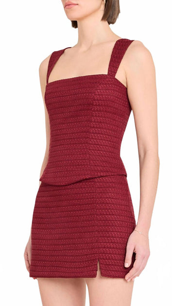 Amanda Uprichard Ceronne Top Brown XS 3