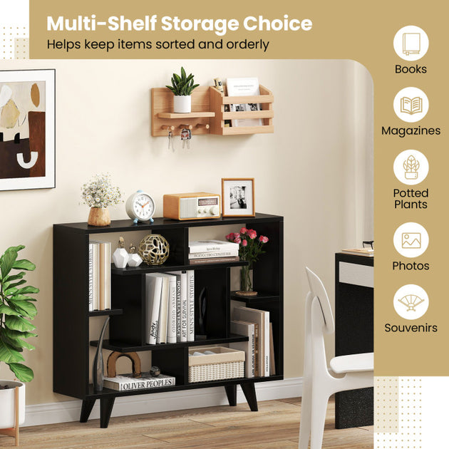 Hivvago Geometric Bookcase Black/White 5