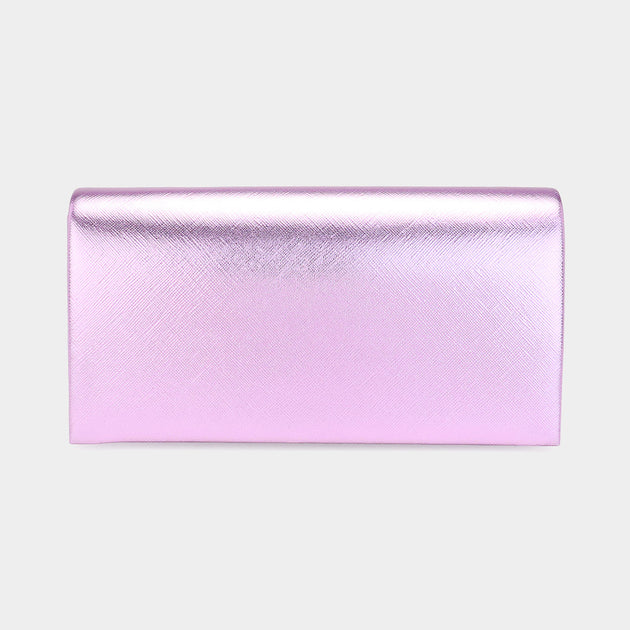 FASHNZFAB Metallic Clutch Bag Blue One Size 5