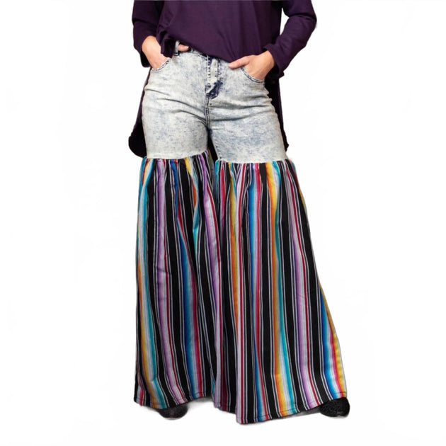 Lucky & Blessed Palazzo Wide Leg Jeans Black US 4 2