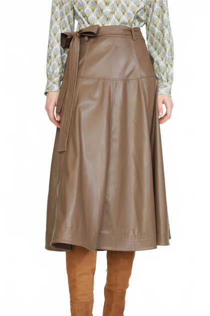 Stellah Midi Skirt Beige Medium 4