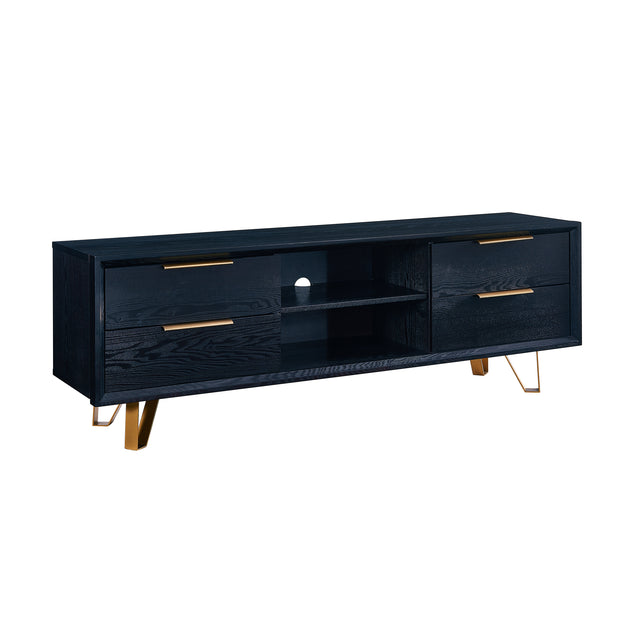 SEI Malone Black Entertainment Console 3