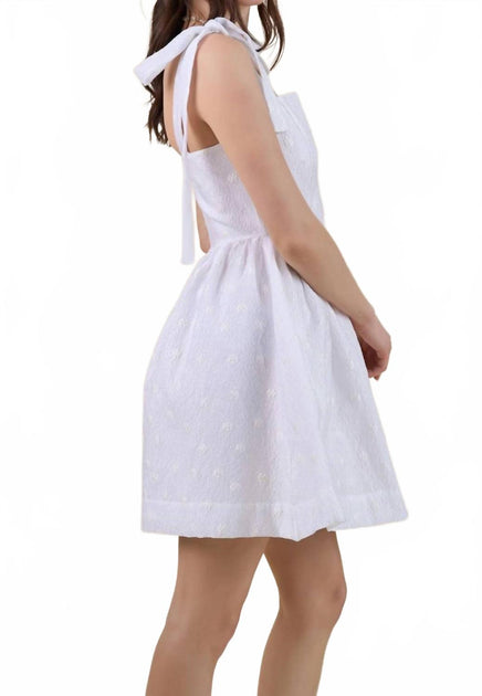 B.right Floral Trägerkleid mit Schleife Weiß Medium 4
