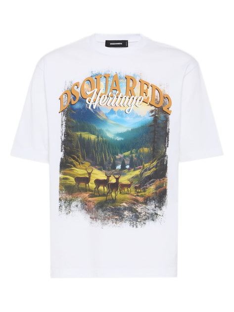 Dsquared2 Graphic Print T-Shirt White Small 2