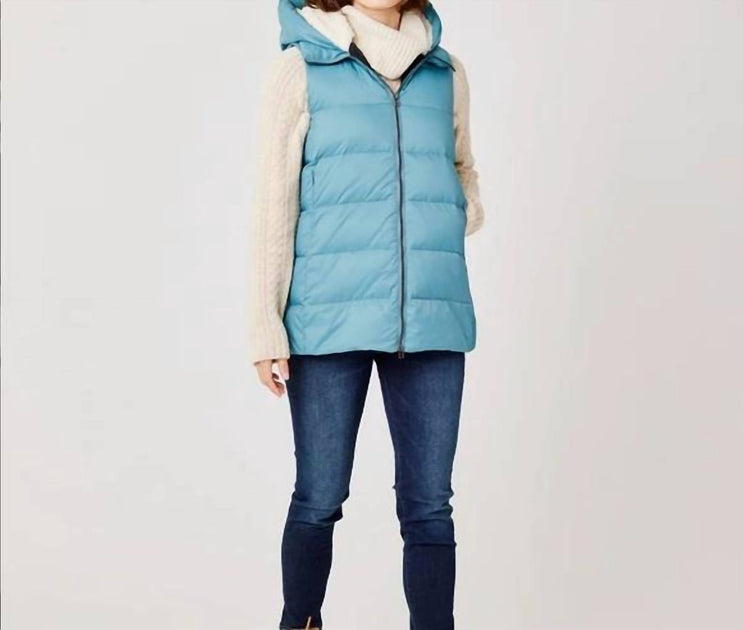 Carve Designs Davos Down Vest Blue Medium 2