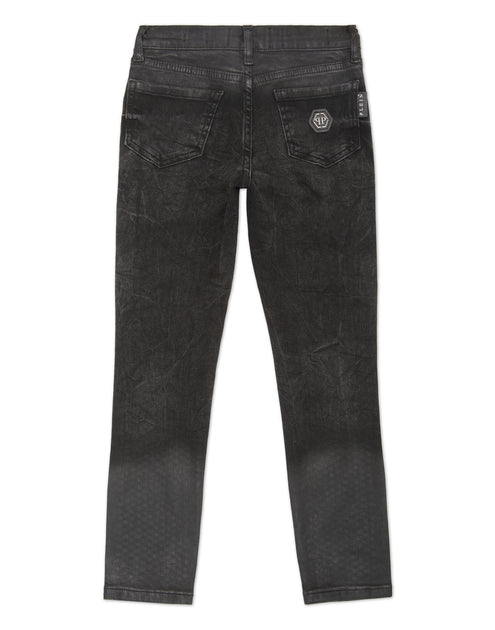 Philipp Plein Strass Denim Jeggings Blue 14 Years 4
