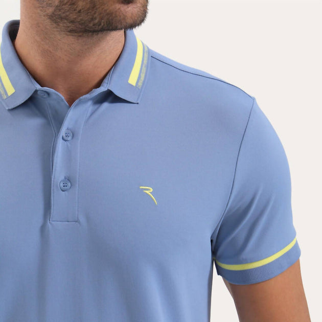 Cherv Allow Stretch Piquet Polo Blue XXL 3