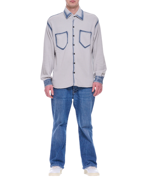 ATOMOFACTORY Washed Cotton Shirt White Large 3