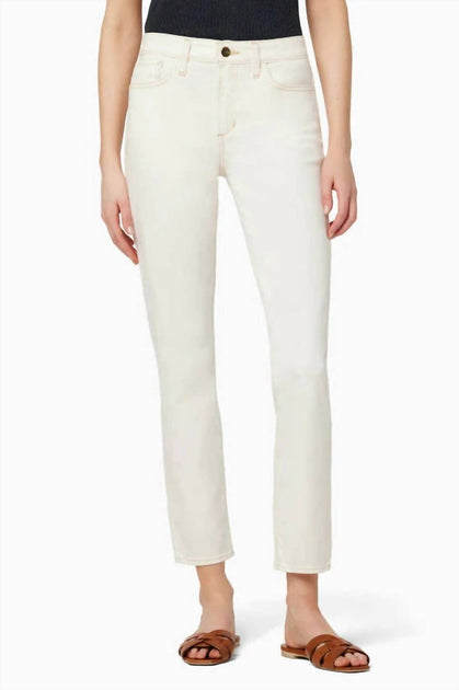 JOE'S Jeans Lara Mid Rise Cigarette Ankle Jeans White 30 2