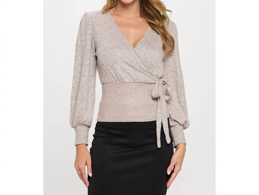 PerSeption Concept Side Tie Wrap Top Beige XLarge 2