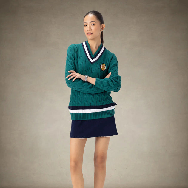 Members Only Cable Knit Cricket Sweater Green XXL 3