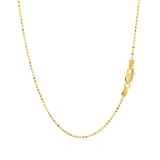 FASHNZFAB Bead Chain Yellow Gold 1.10 mm 4