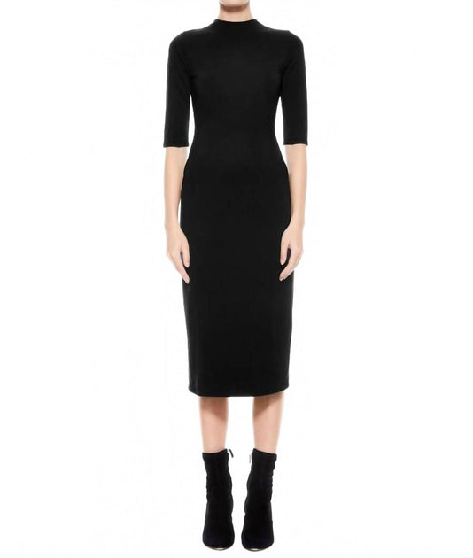alice + olivia Delora Fitted Midi Dress In Black