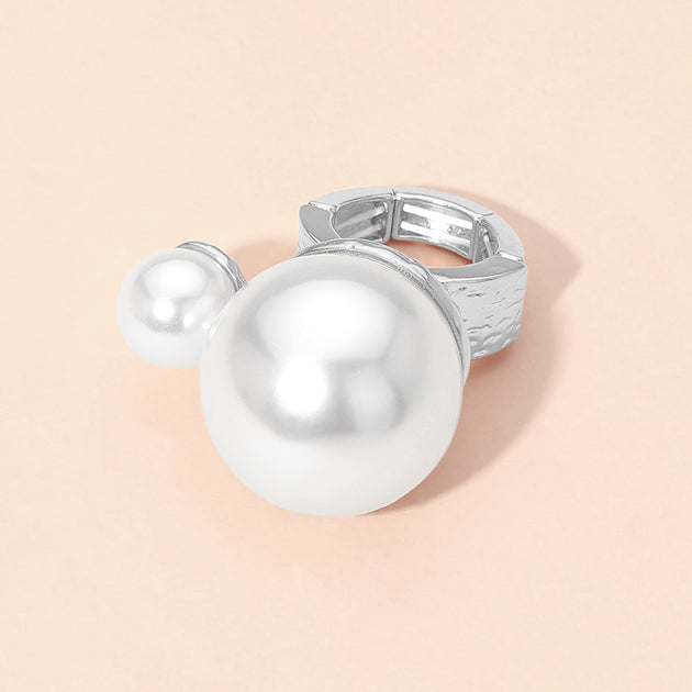 FASHNZFAB Over Silver One Size Ring 9