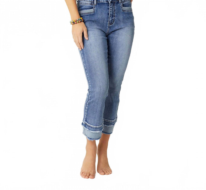 COCO + CARMEN Everstretch Boyfriend Capri Jeans Blau XXLarge 2