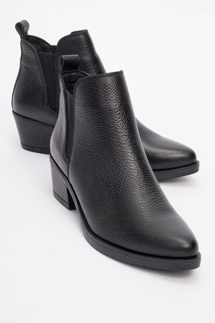 Forever & Always Shoes Dovena Leather Block Heel Ankle Boot Multi US 9.5 2