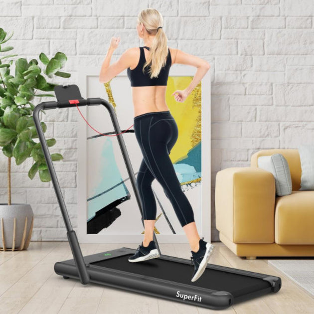 Tapis de course pliable 2-en-1 Hivvago Blanc 3