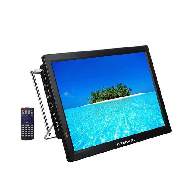 Trexonic Portable Rechargeable 14 Inch LED TV Black 2