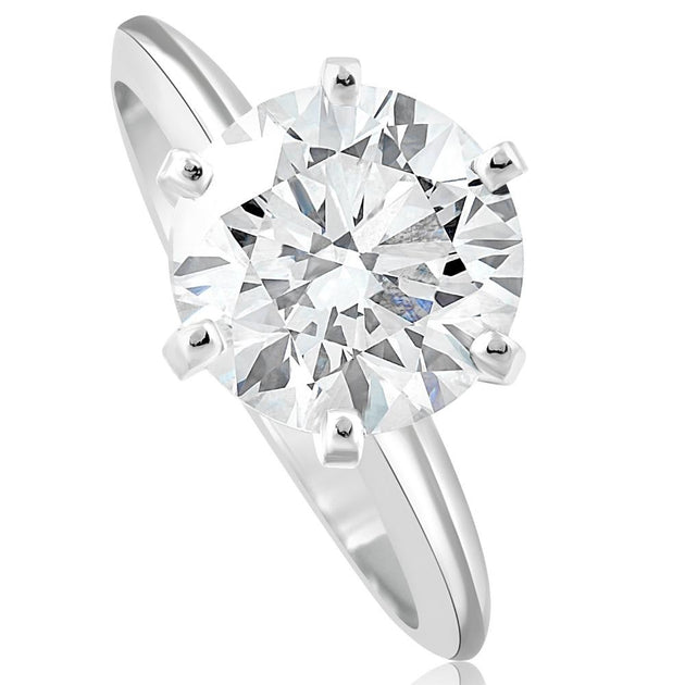 Pompeii3 Solitaire Engagement Ring Platinum US 6 4