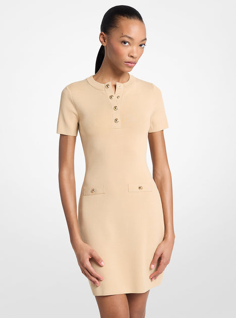 Michael Kors Viscose Blend Mini Dress Blue Small 2