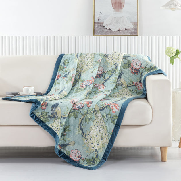 BreeBe Pavona Throw Blue 127x152cm 2