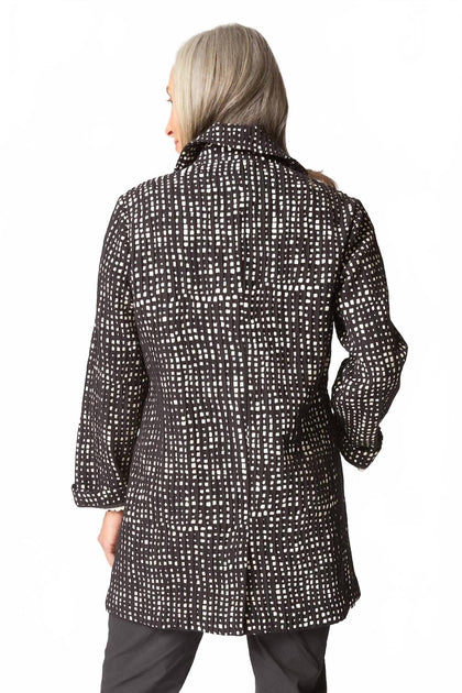 Habitat Autumn Check Paris Car Coat Black Large 3