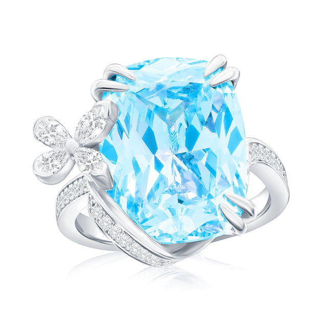 Suzy Levian Gala Firework Butterfly Ring Blue US 8 3