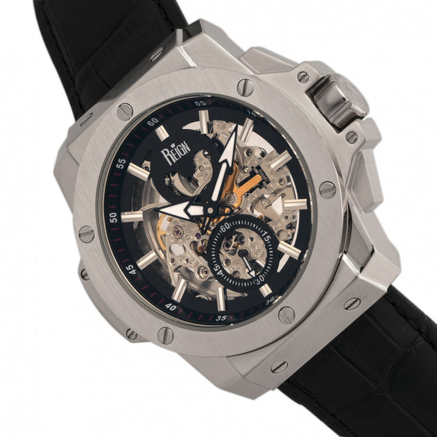 Reign Commodus Automatic Skeleton Watch Silver 4