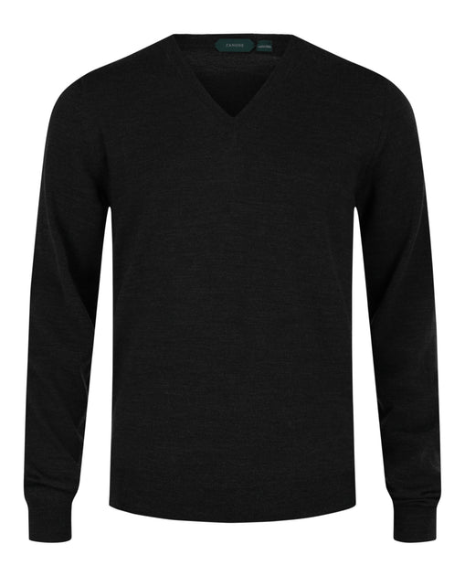Slowear Zanone V-Ausschnitt Pullover Schwarz EU 48 6