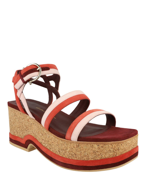 Ferragamo Mysen Wedge Sandals Orange US 6 3