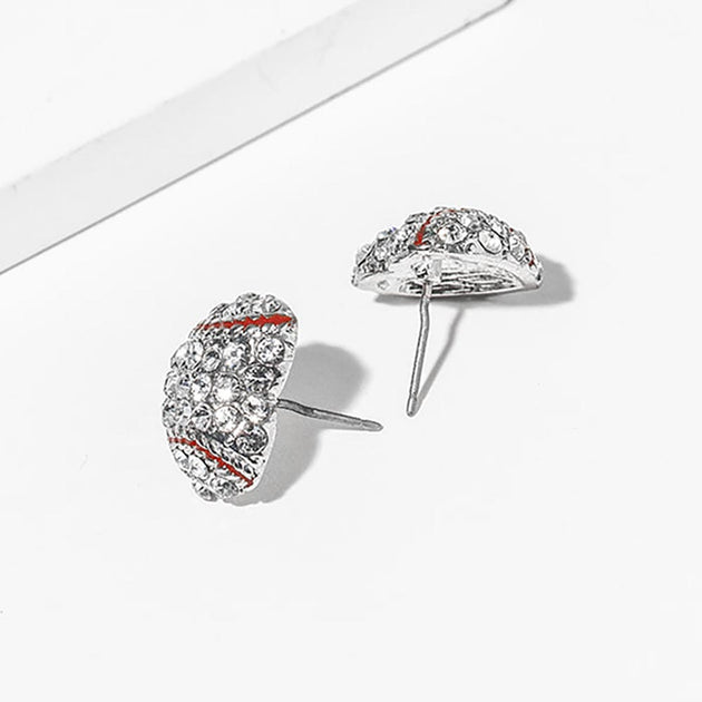 FASHNZFAB Heart Stud Earrings Silver 3