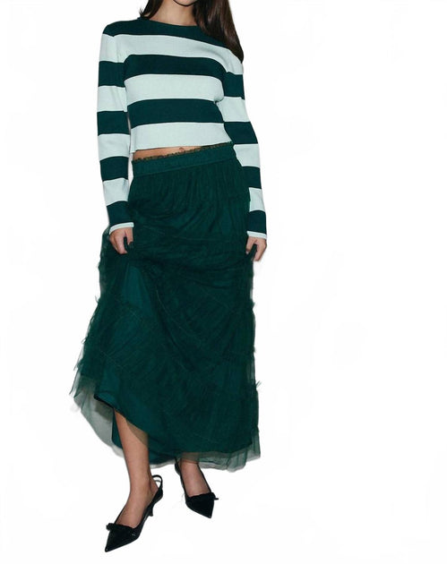 Sunday Edition Molly Striped Sweater Green Large 3