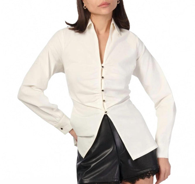 Cami NYC Alistair Poplin Top Beige Medium 2