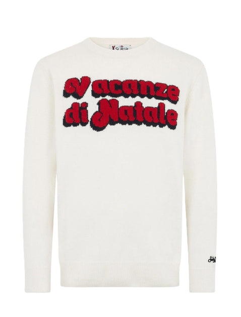 MC2 Saint Barth Heron Crewneck Sweater White Medium 2