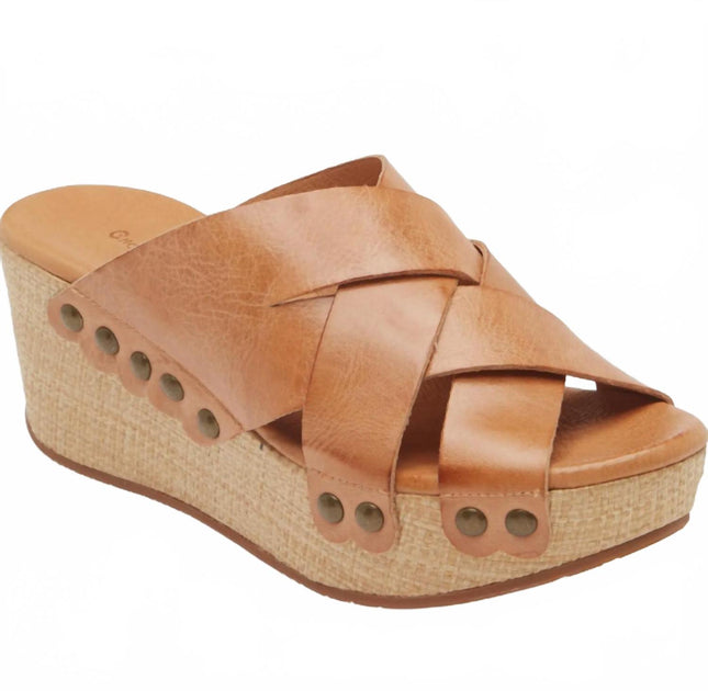 Chocolate Blu Yetta Wedge Slide Sandal Brown US 9 2