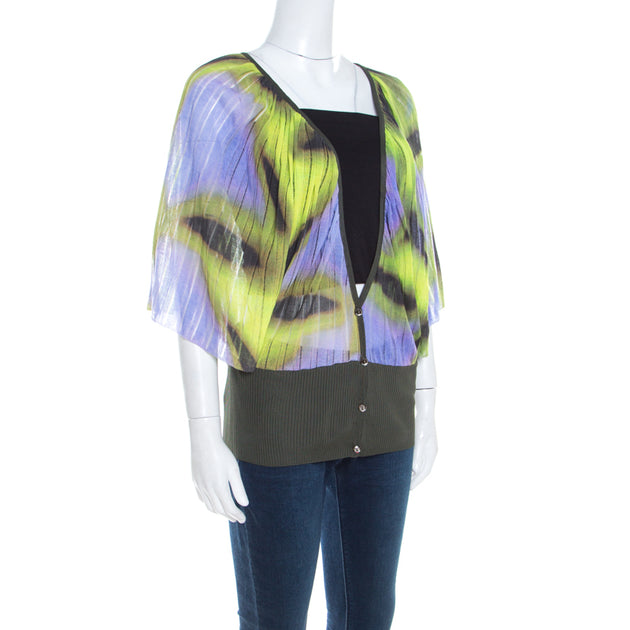 Cardigan tricot Escada imprimé fantasy et manches kimono - Multicolore - Large 3