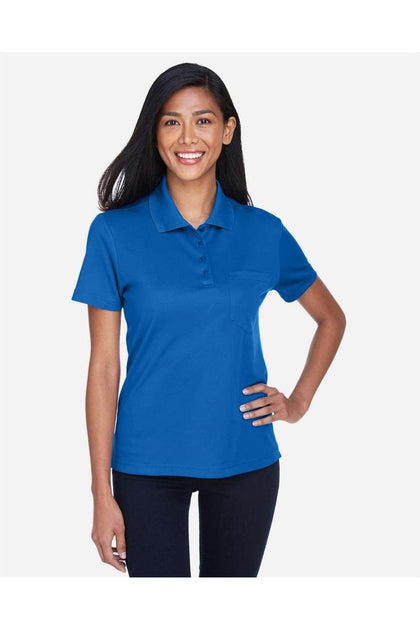 CORE365 Origin Performance Pique Polo With Pocket Blue Small 4