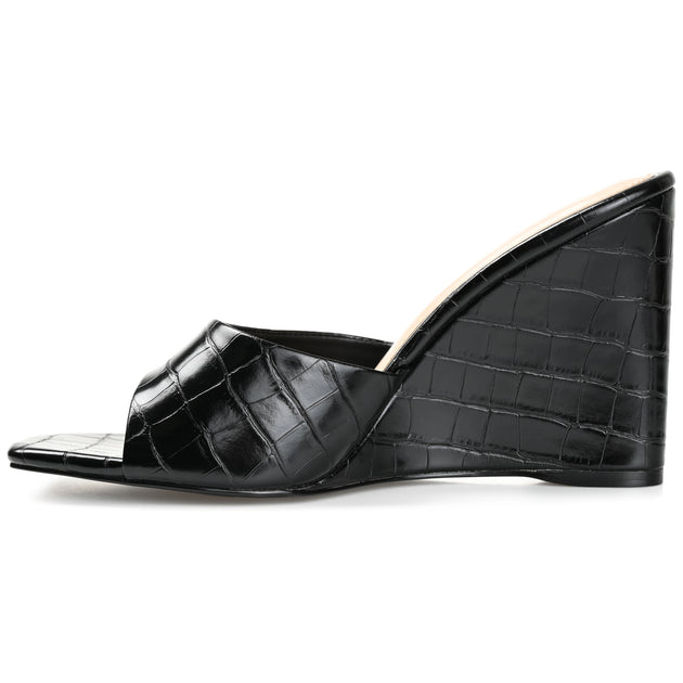Journee Collection Vivvy Wedge Sandals Brown US 9 3