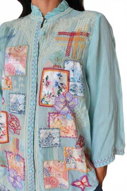 Johnny Was Somalia Shirt Multi Small 4