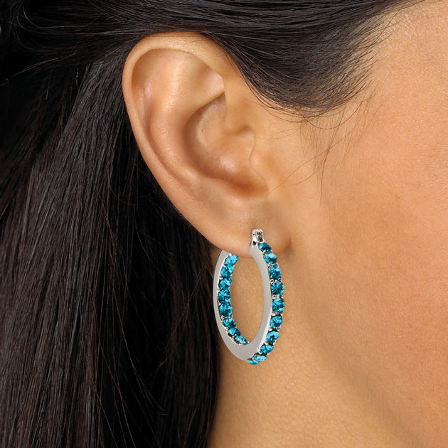 Palm Birthstone Inside-Out Hoop Earrings Multi 4