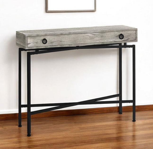 Hivvago 43" Console Table Gray/Black 2