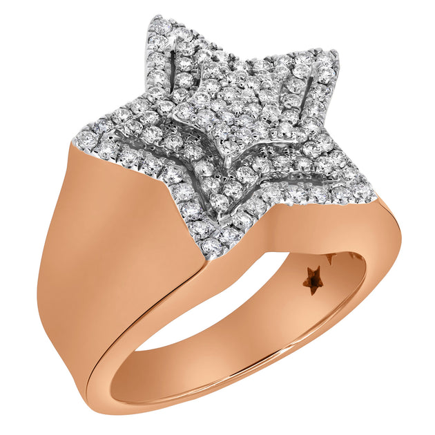 LuvMyJewelry SuperStar Statement Ring Rose Gold US 9.5 3