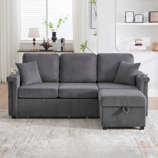 Streamdale L-Shaped Sectional Sofa Gray 7