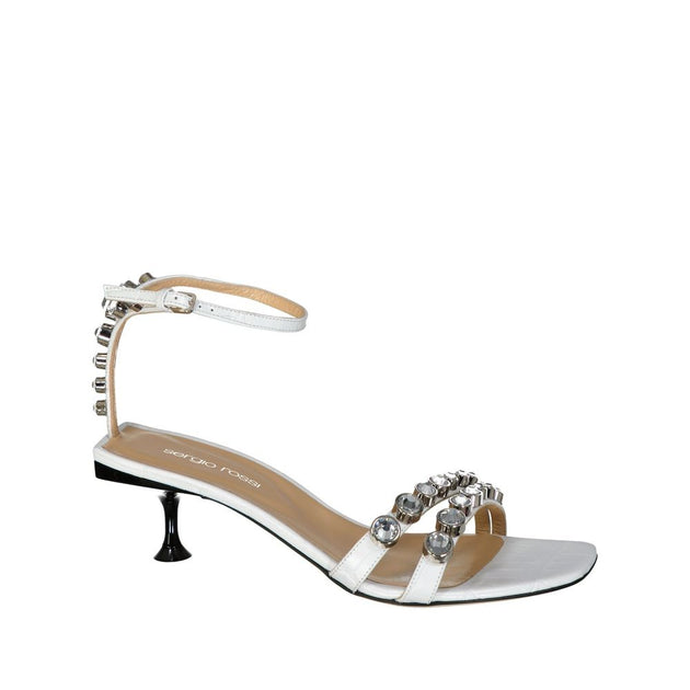 Sergio Rossi Leather Crystal Women's Sandals | ShopSimon