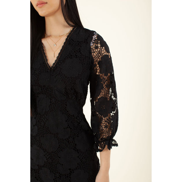 Hailey Bob Mellea Lace Dress Black XLarge 4