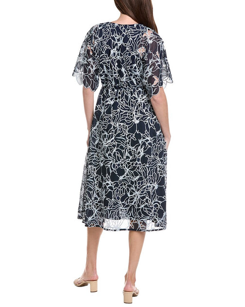 Johnny Was Eyelet Bloom Dress Blue XL 3