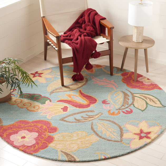 Tapis Safavieh Blossom BLM675 Bleu/Multicolore 4