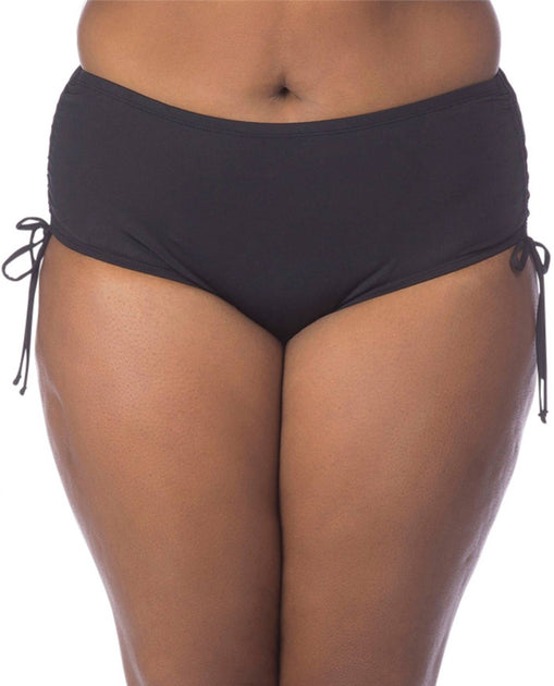 Kenneth Cole Adjustable High Waist Tankini Bottom Black Plus Size 3X 2